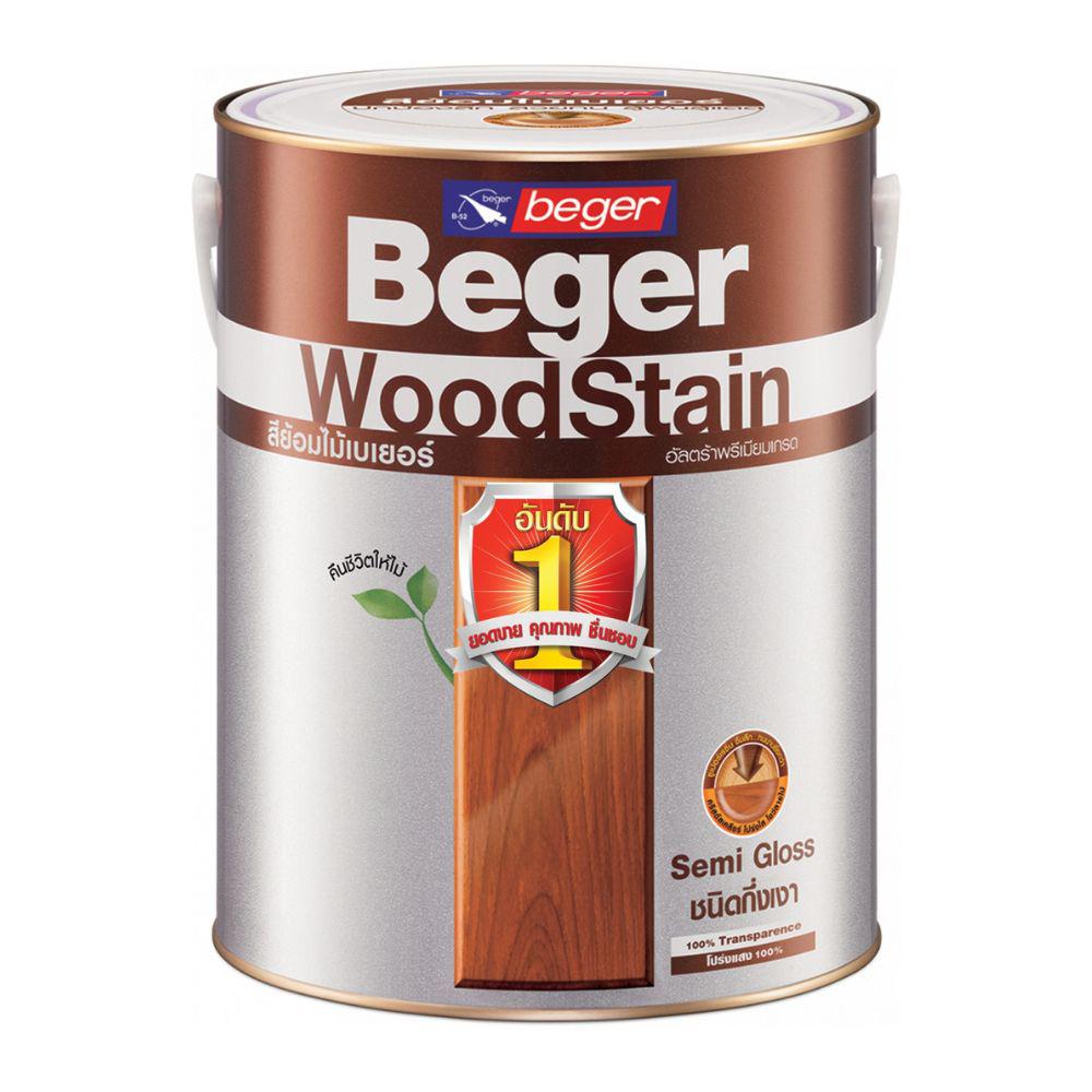 สีย้อมไม้ เบเยอร์ วู้ดสเตน กึ่งเงา # สีเบอร์ / Beger WoodStain