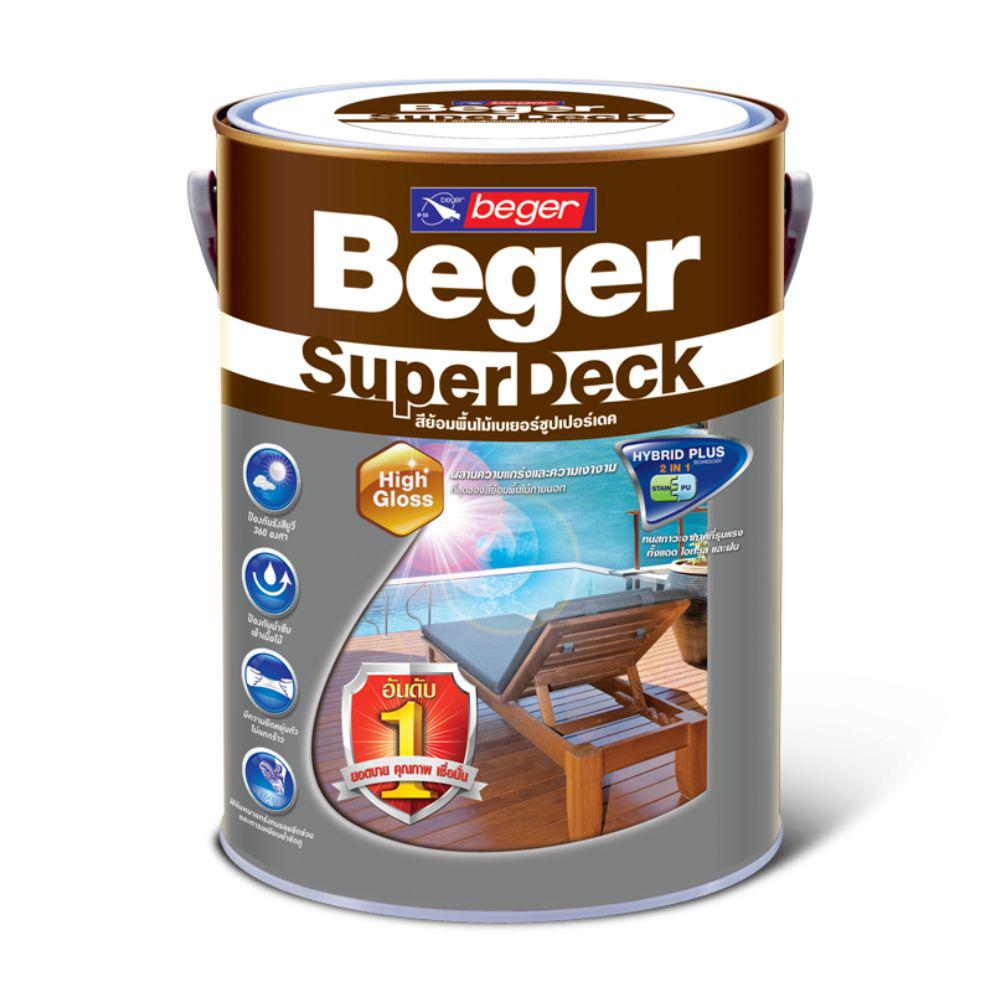 สีย้อมพื้นไม้ เบเยอร์ ซุปเปอร์เดค เงา # สีเบอร์ / Beger SuperDeck