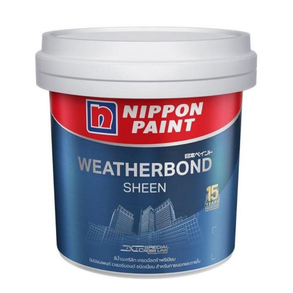 สีนิปปอน เวเธอร์บอนด์ ชนิดเนียน สำหรับภายนอกและภายใน Nippon Paint Weatherbond Sheen