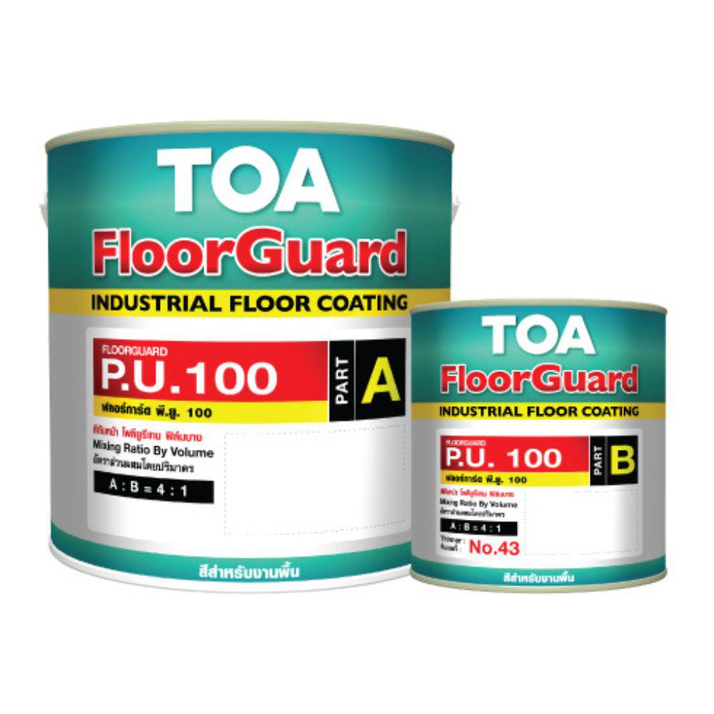 ทีโอเอ ฟลอร์การ์ด พียู 100 สีทับหน้าโพลียูรีเทน งานพื้นภายนอก / TOA Floorguard PU 100