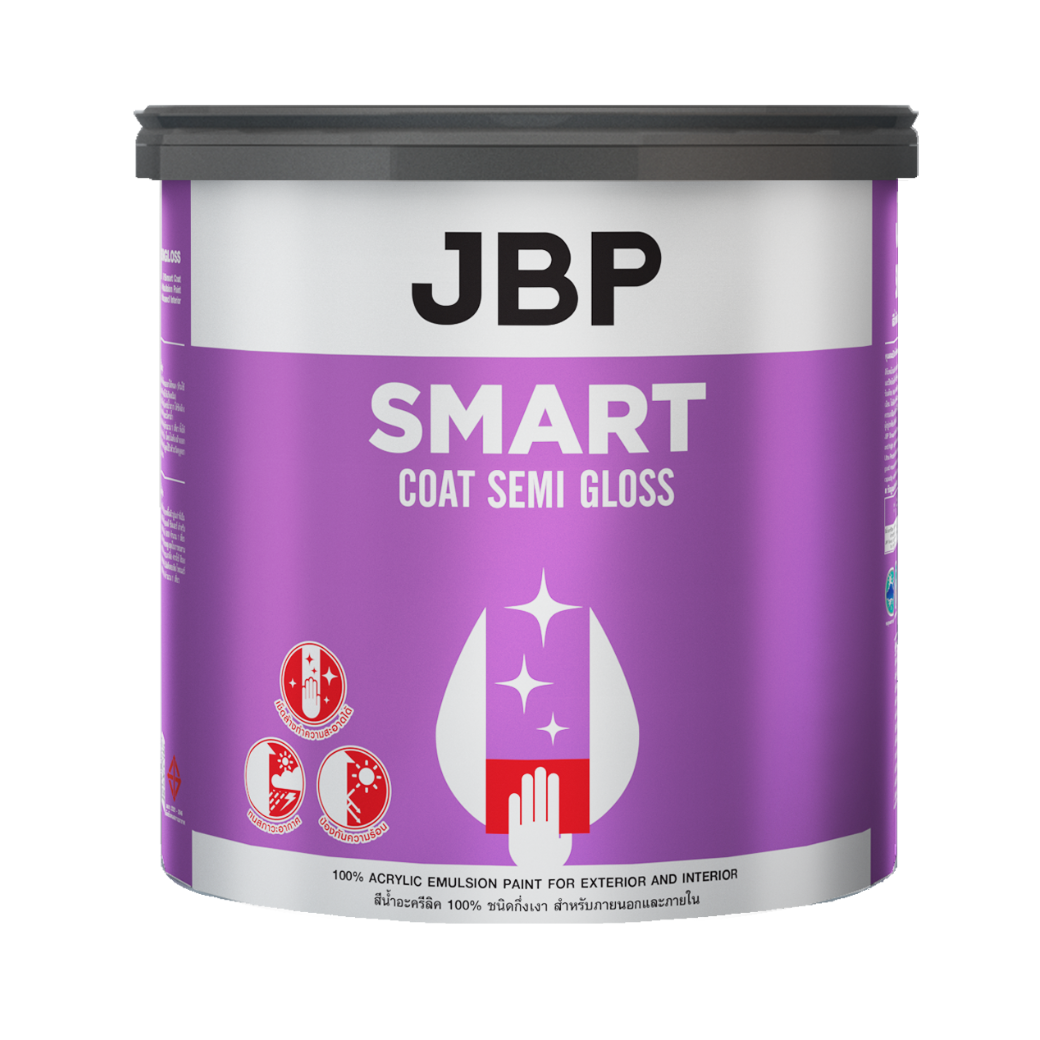 เจบีพี สมาร์ทโค้ท สีน้ำอะครีลิคชนิดกึ่งเงา / Jbp Smart Coat Smi Gloss