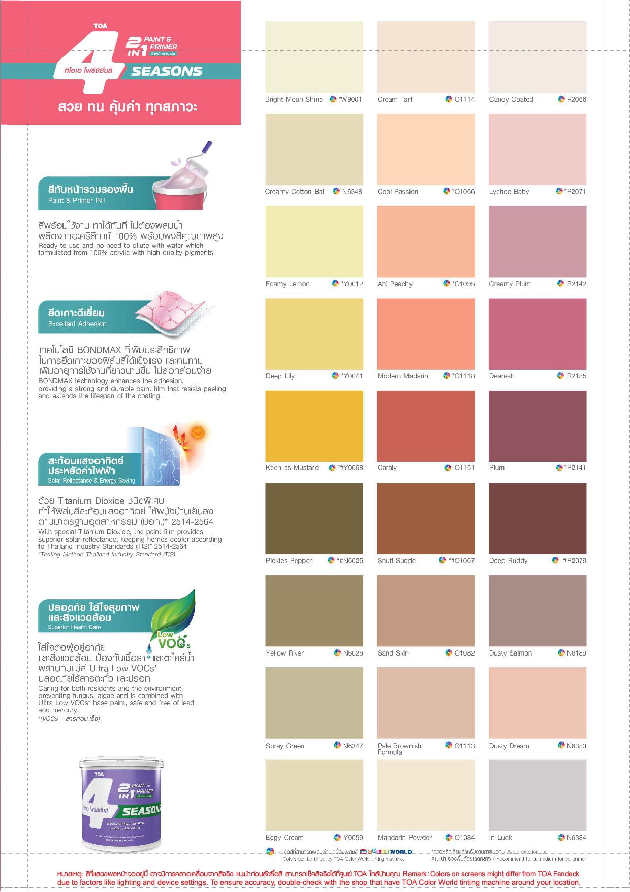 โฟร์ซีซั่นส์ ทูอินวัน ภายนอก และภายใน ชนิดกึ่งเงา/4 SEASONS 2IN1 for Exterior and Interior Semi-Gloss