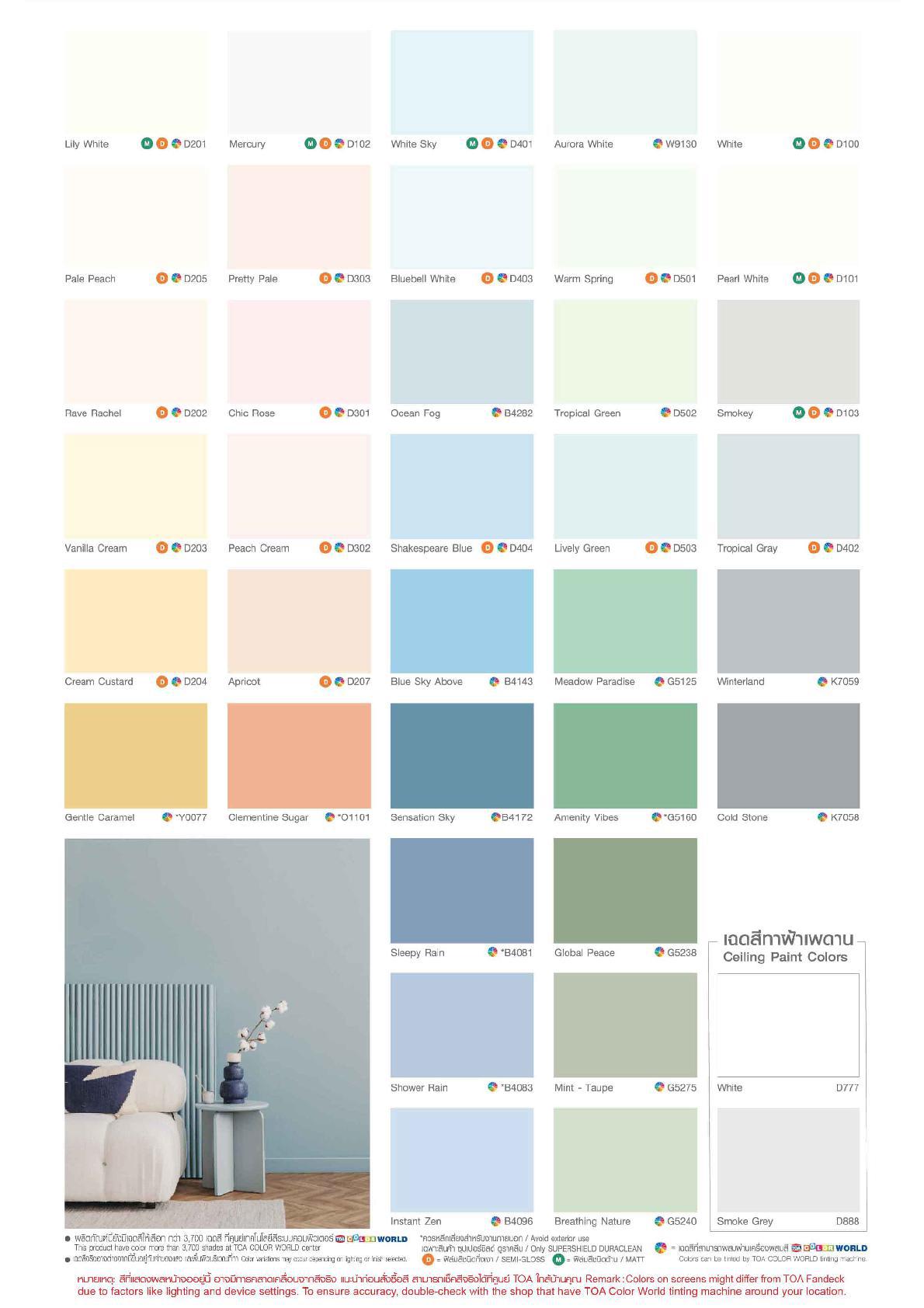 ซุปเปอร์ชิลด์ ดูราคลีน เอ พลัส สีน้ำอะคริลิค ชนิดด้าน # เบส A / Toa SuperShield Duraclean A+ Matt