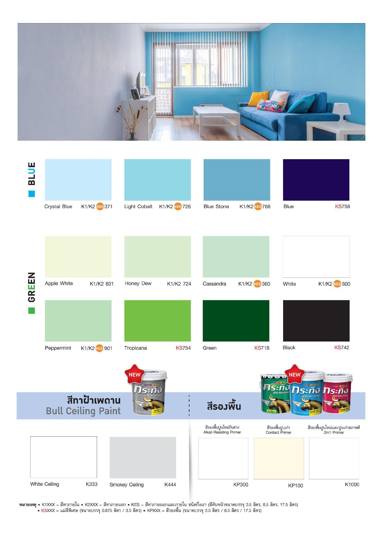 สีรองพื้นปูนเก่า กระทิง KP100 / Bull Contact Primer KP100