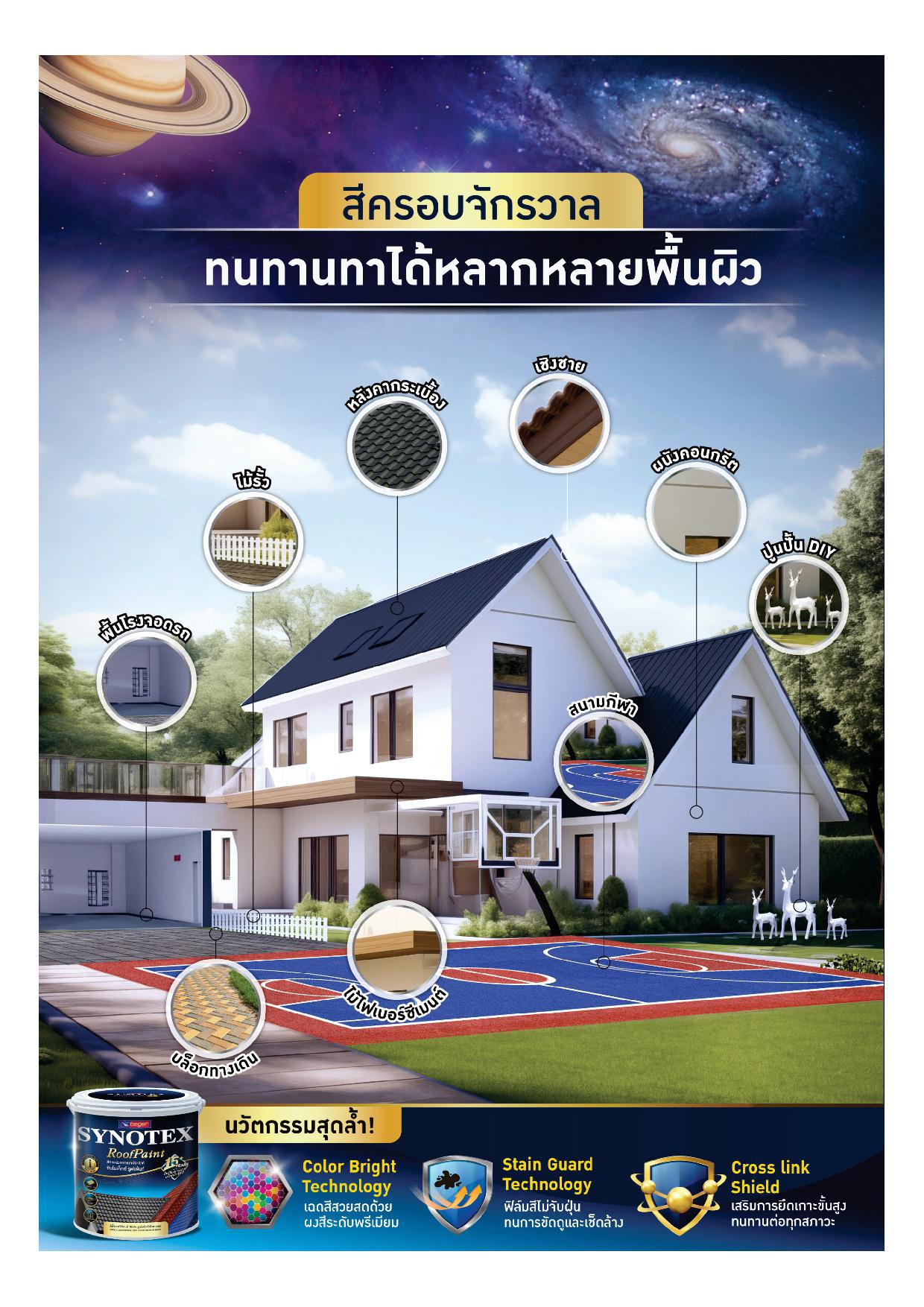 ซินโนเท็กซ์ สีทาหลังคา #เฉดมาตรฐาน / Synotex Roof Paint
