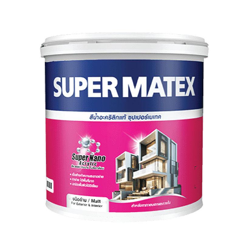ซุปเปอร์เมเทค สีน้ำอะคริลิคชนิดด้าน สำหรับภายนอกและภายใน #สีเบอร์ (ยกเว้นแม่สี) / Toa Super Matex Matt for Exterior and Interior