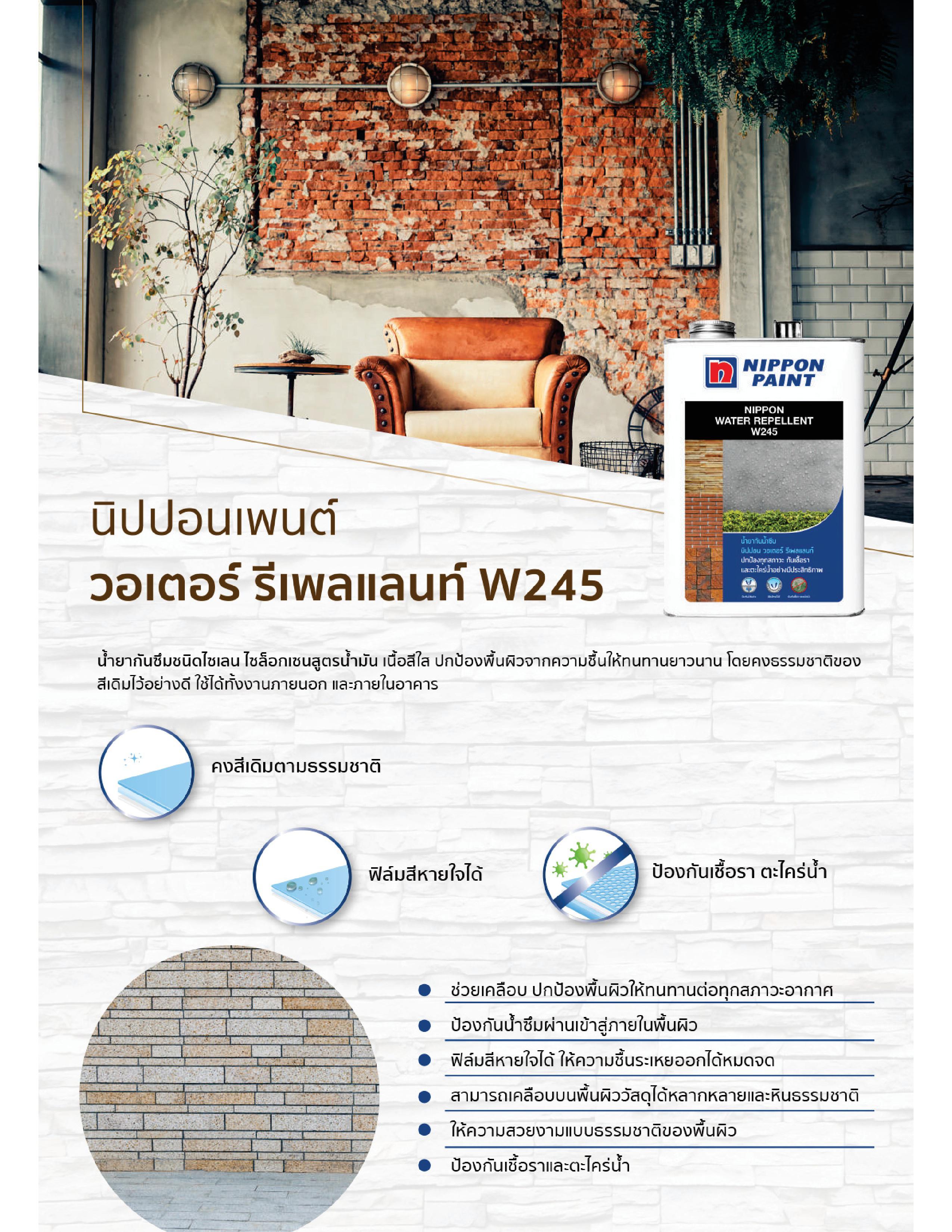 นิปปอนเพนต์ วอเตอร์ รีเพลแลนท์ ดับเบิ้ลยู245 / Nippon paint Water Repellent W245
